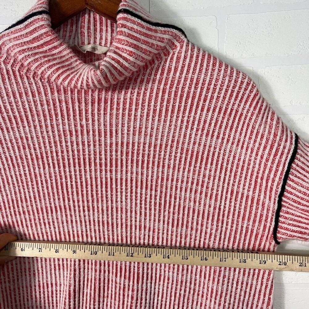 Soft Surroundings Funnel Neck Sweater Size Small Ribbed Chunky Knit - Picture 9 of 13
